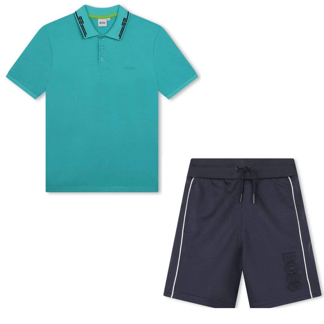 BOSS - Sport Polo Short Set - Navy