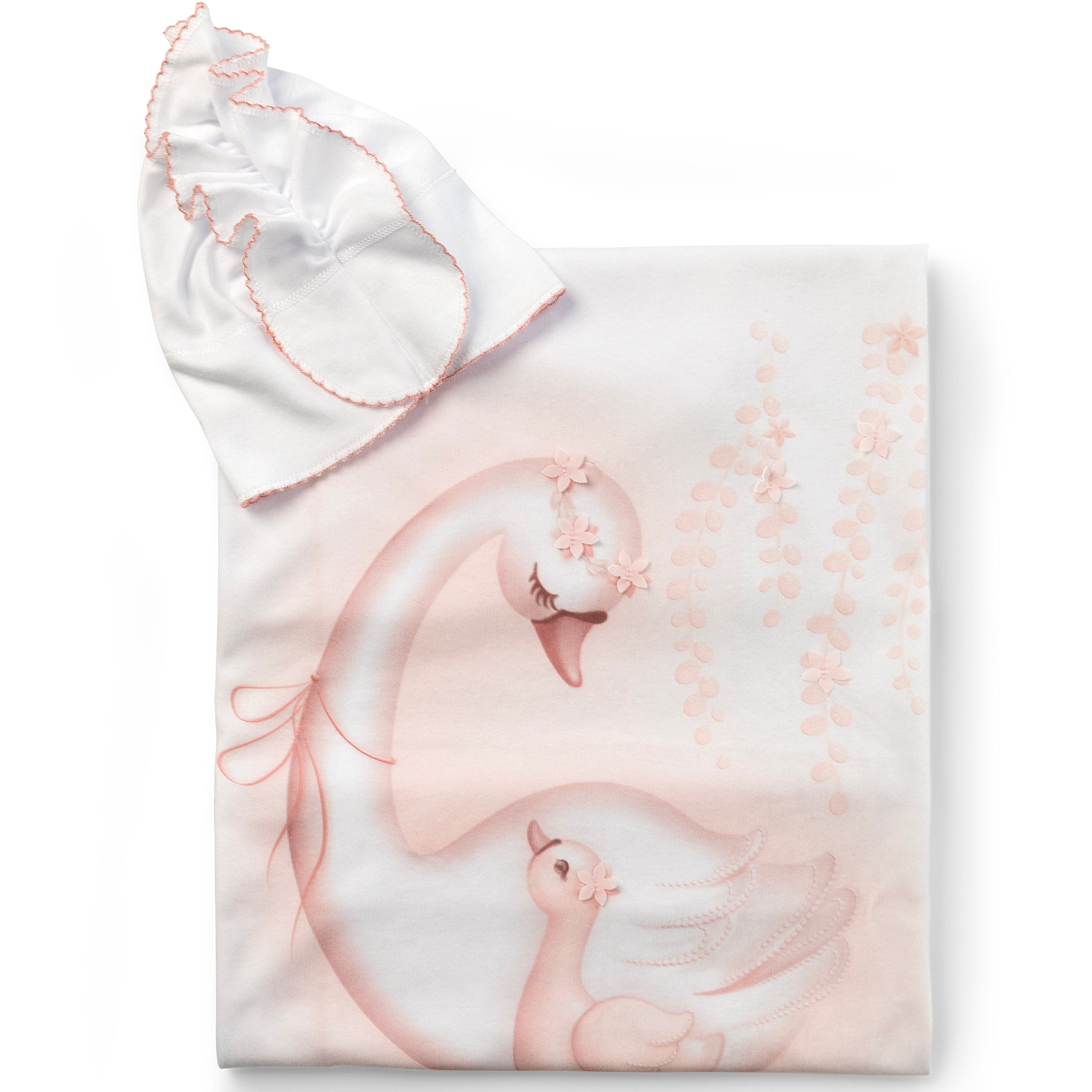 SOFIJA - Stella Swaddle Blanket & Hat - White