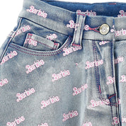 MONNALISA - Barbie Three Piece Denim Short Set - White
