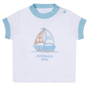 MITCH & SON MINI - Sutton Sandy Shores Boat Short Set - Sky Blue