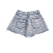 MONNALISA - Barbie Three Piece Denim Short Set - White