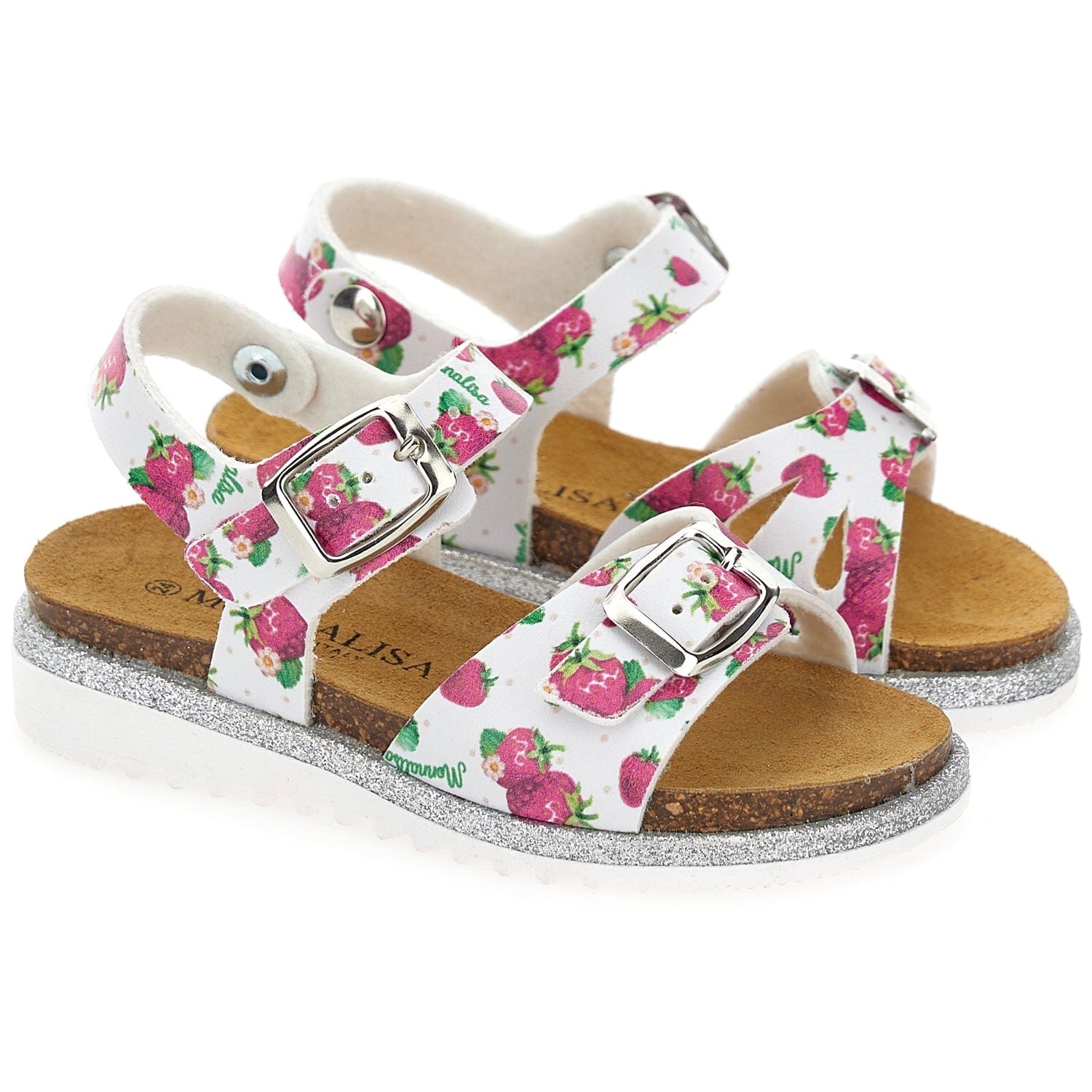 MONNALISA Strawberry Sandals White