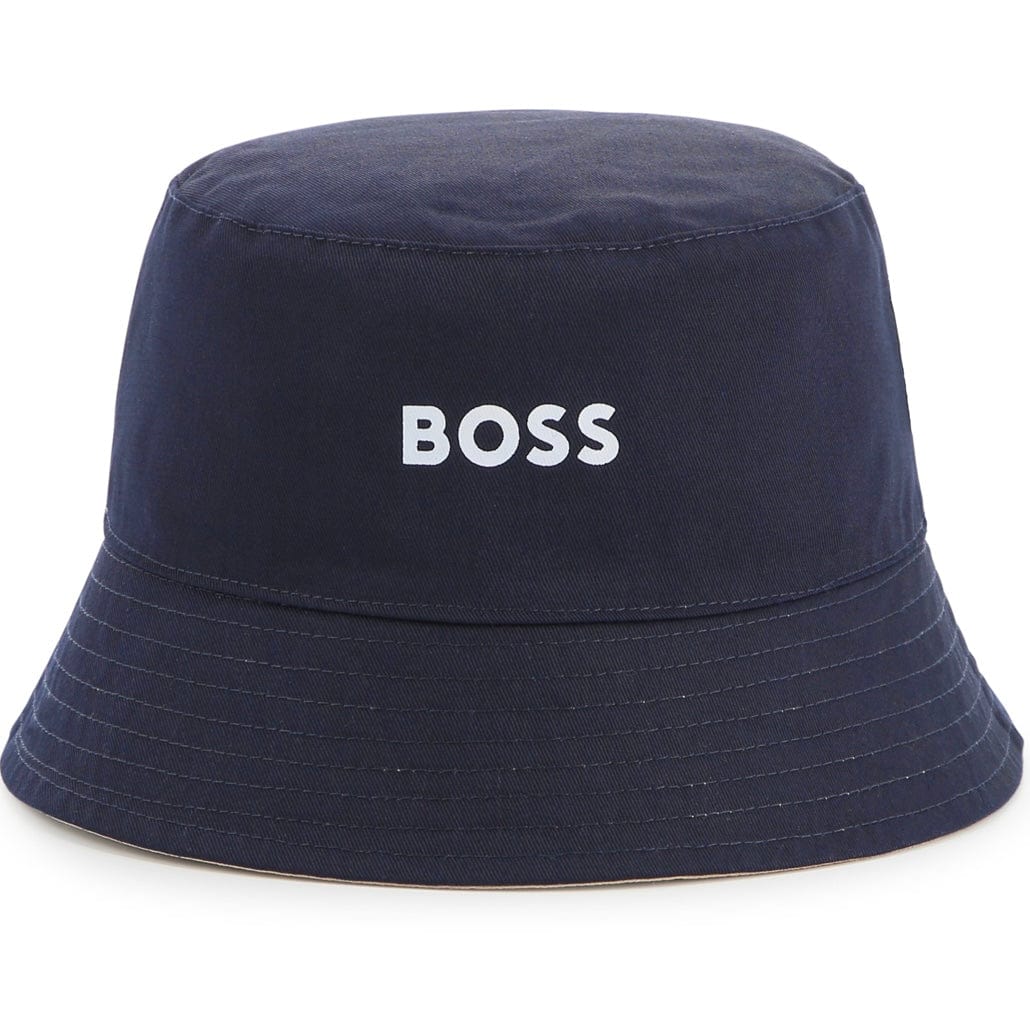 HUGO BOSS - Reversible Bucket Hat -  Stone