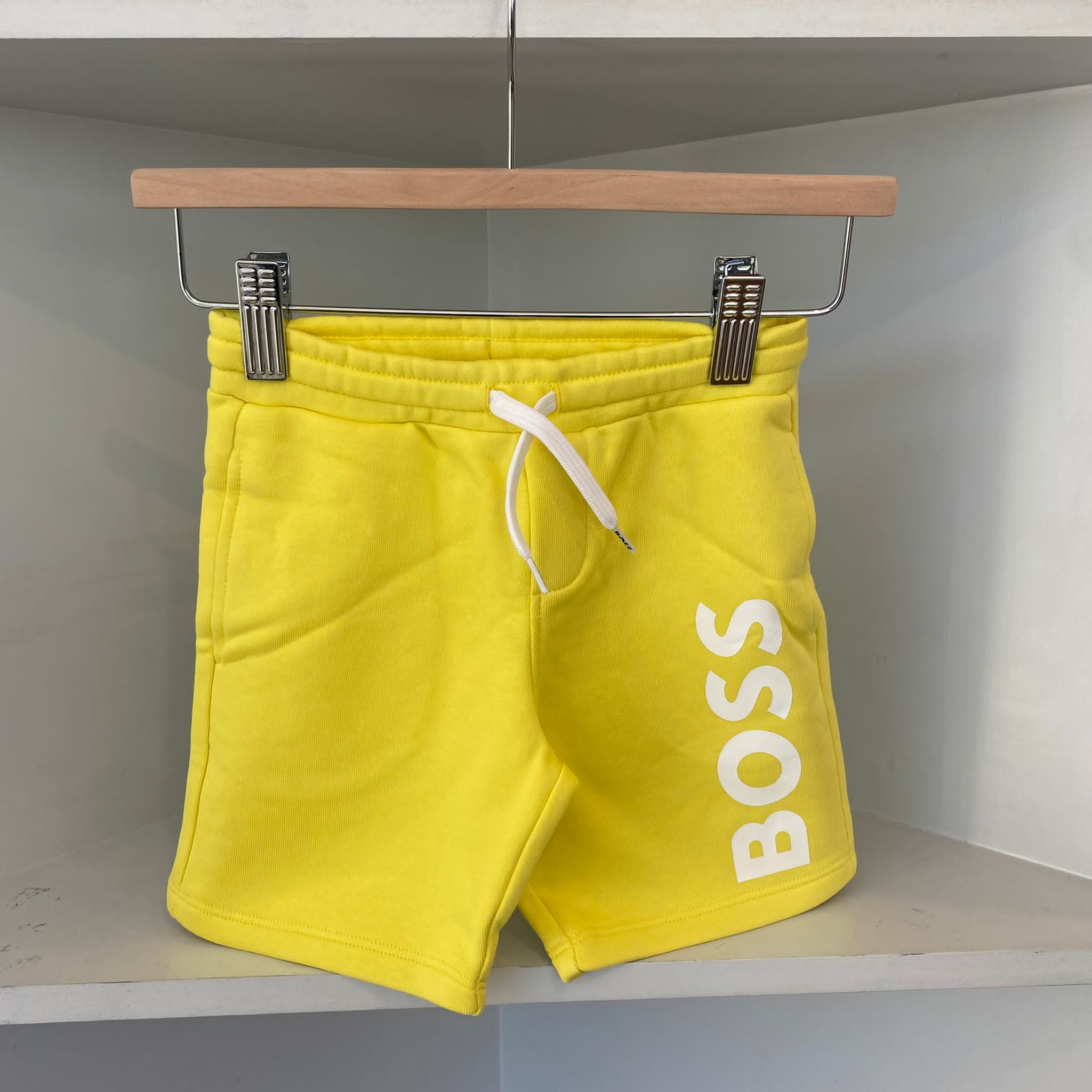 Yellow hugo store boss swim shorts