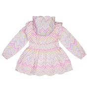 A DEE - Leila Chic Chevron Print Jacket - White
