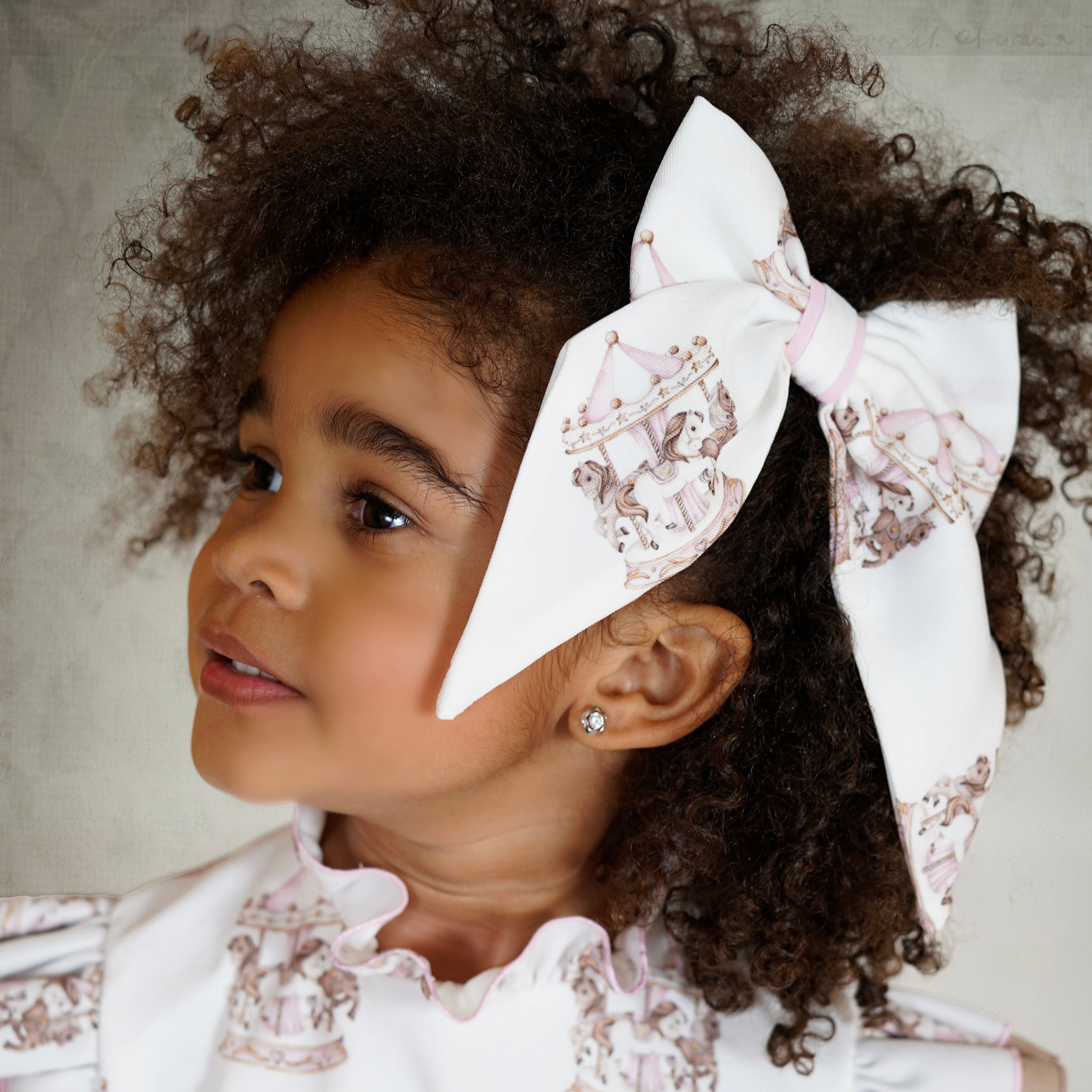 BABINE - Carousel Bow Clip - Pink