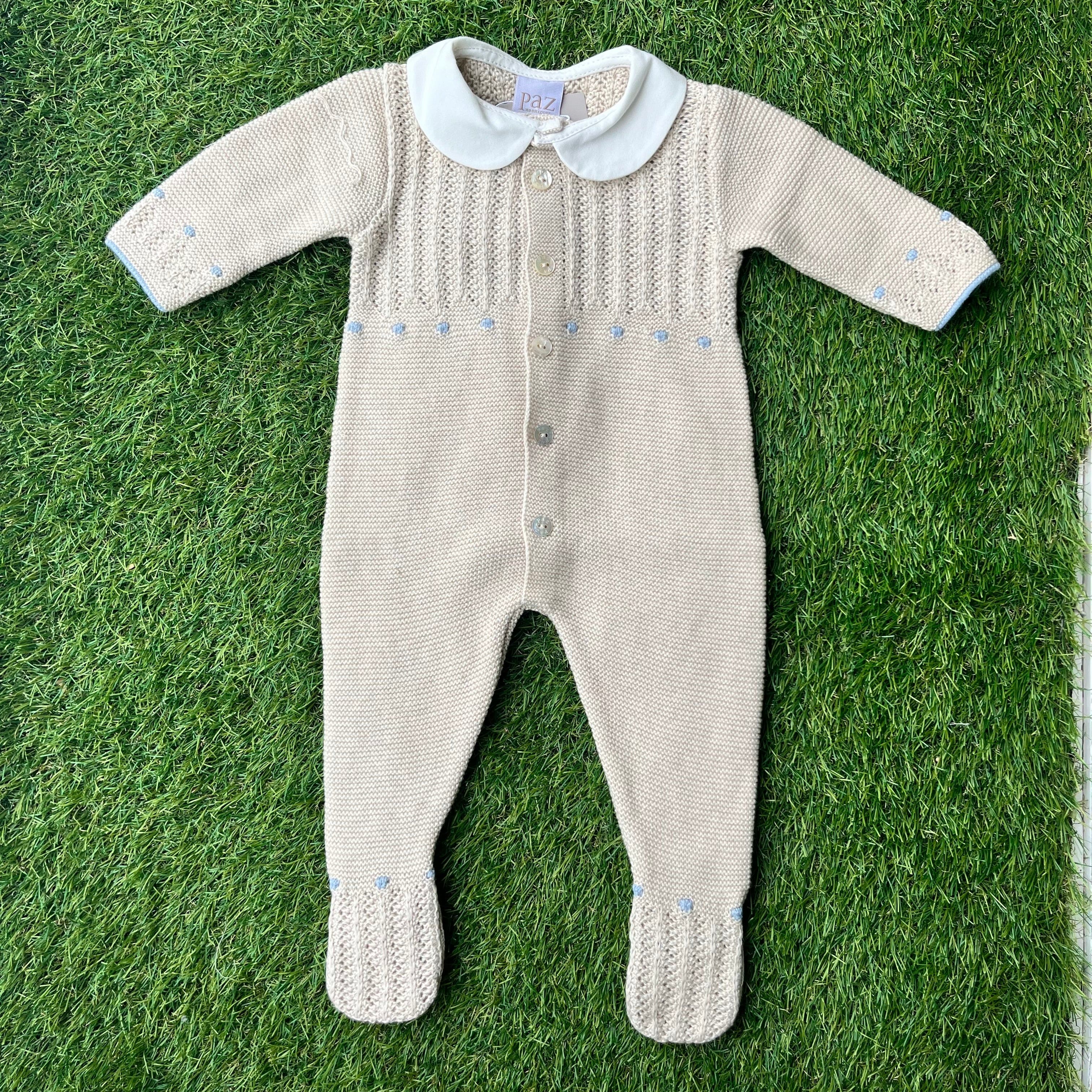 PAZ RODRIGUEZ - Knitted Alegria Babygrow - Camel