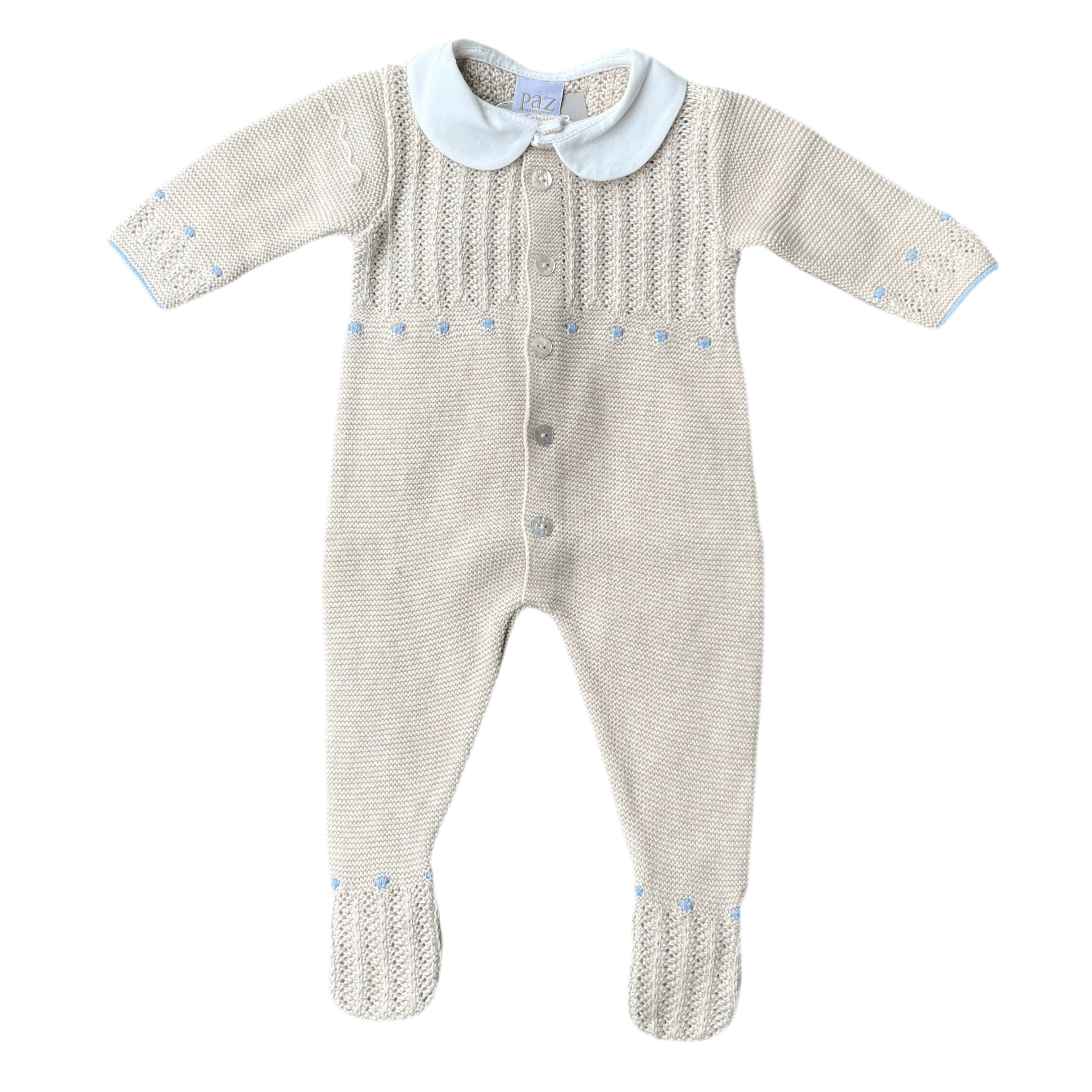 PAZ RODRIGUEZ - Knitted Alegria Babygrow - Camel