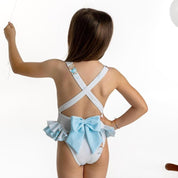 MEIA PATA - Teddy Bear Print Holbox Swimsuit - Blue