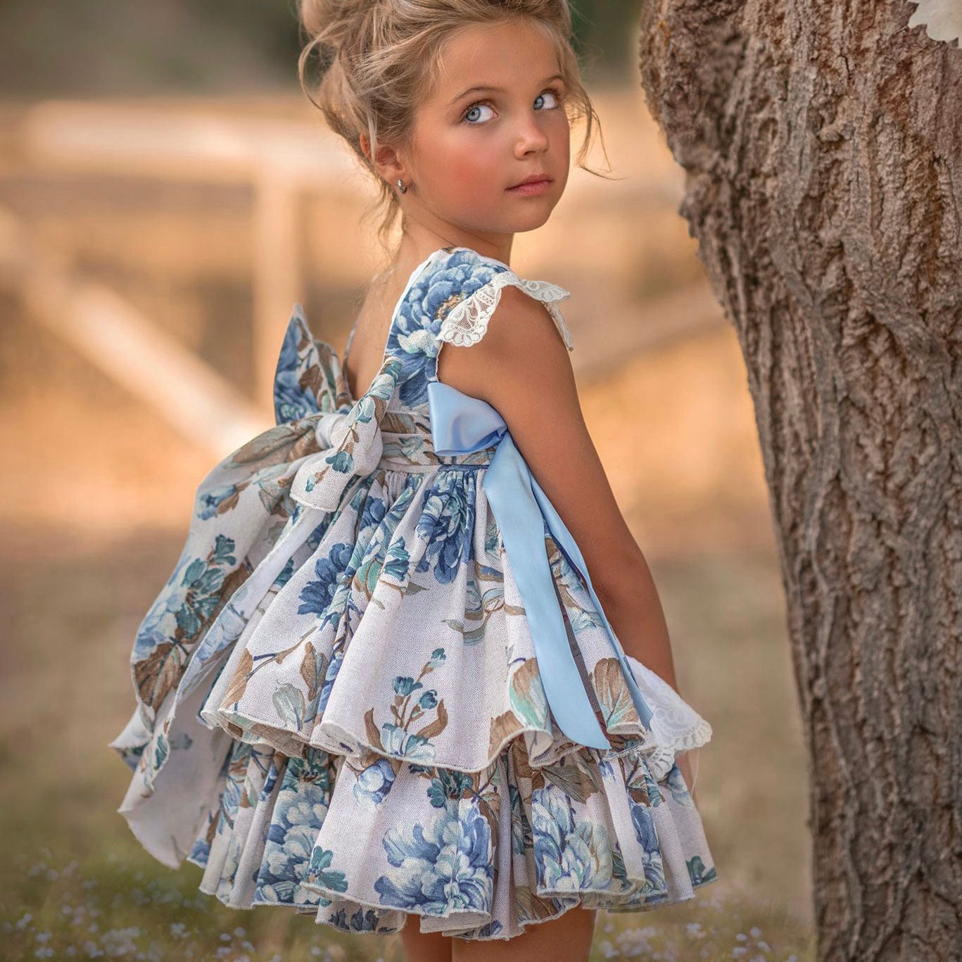 DUERME SAFILLA - Cindy Puffball Dress - Blue