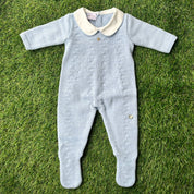 PAZ RODRIGUEZ - Knitted Minino Babygrow - Blue