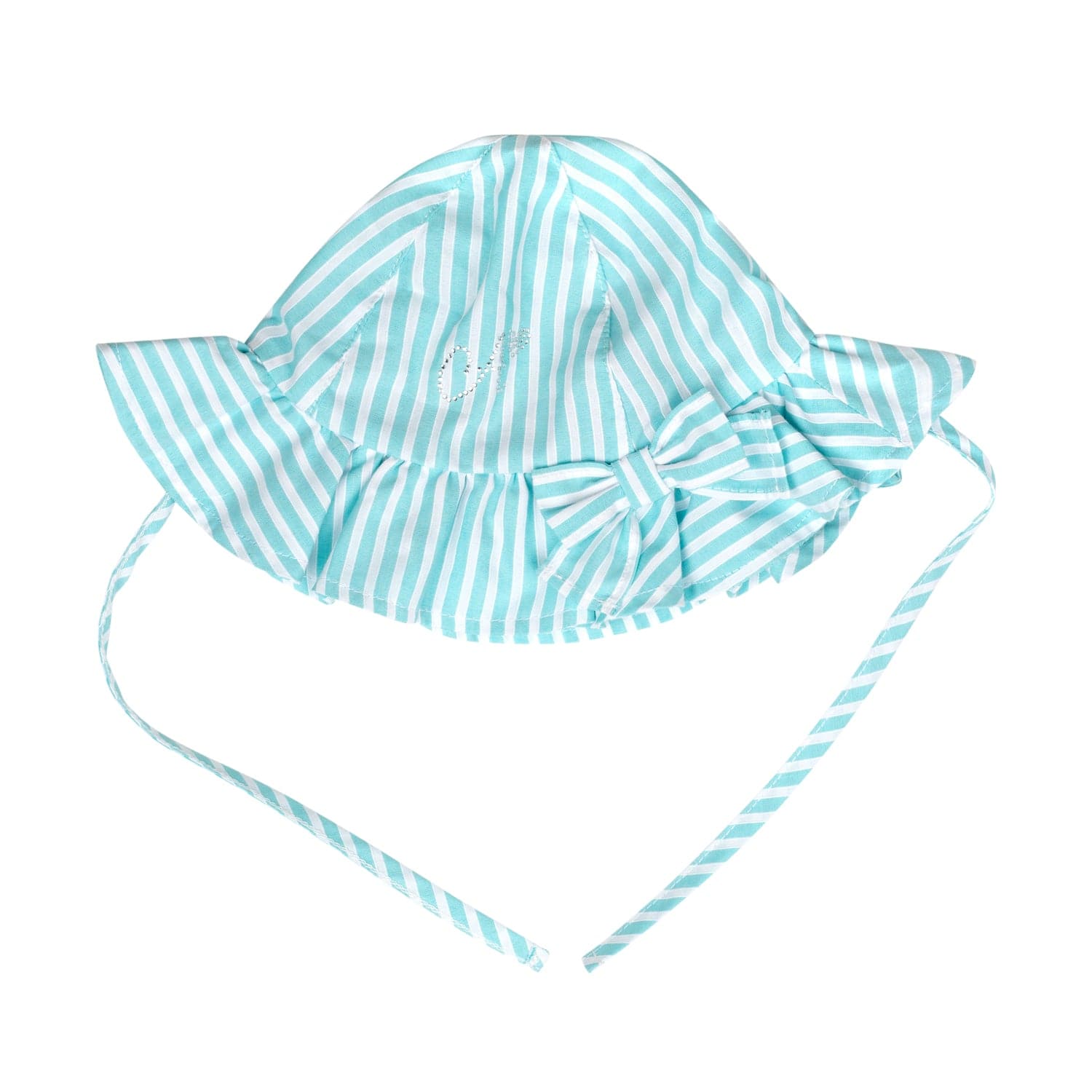 LITTLE A -  Kandy Little Fish Seersucker Sunhat - Aruba Blue