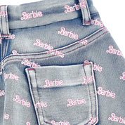 MONNALISA - Barbie Three Piece Denim Short Set - White