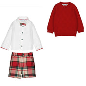 ABEL & LULA - Plaid Short Set  - Red