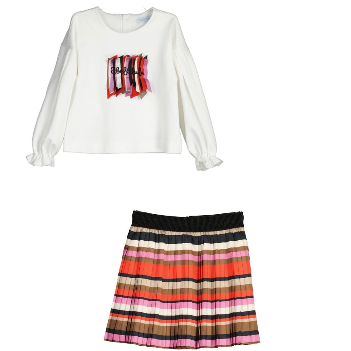 Abel & Lula Pleated Knit Skirt
