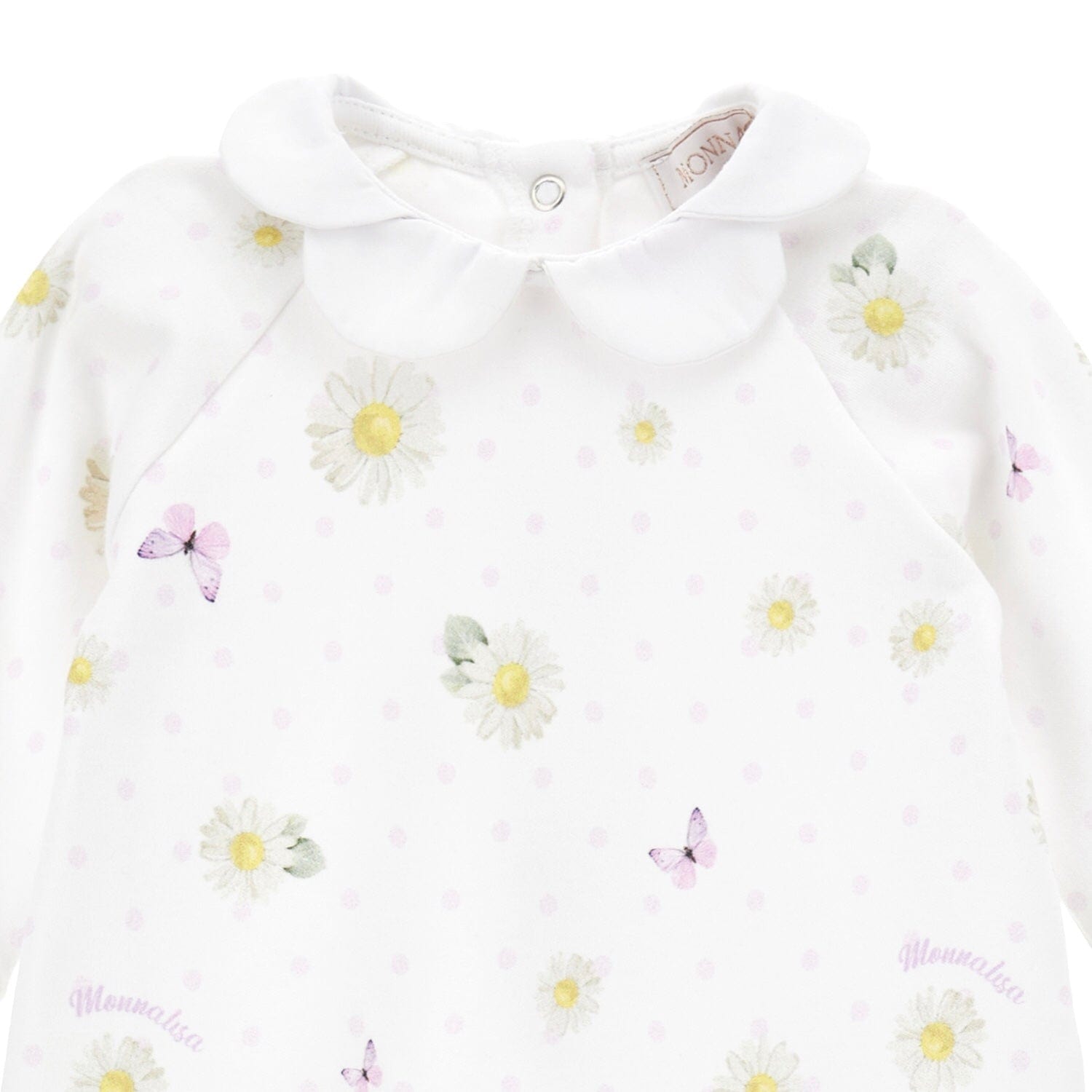 MONNALISA - Daisy Four Piece Babygrow Set  - White