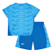 MITCH & SON - Hector JNR Space Dye Poly Short Set - Bright Blue