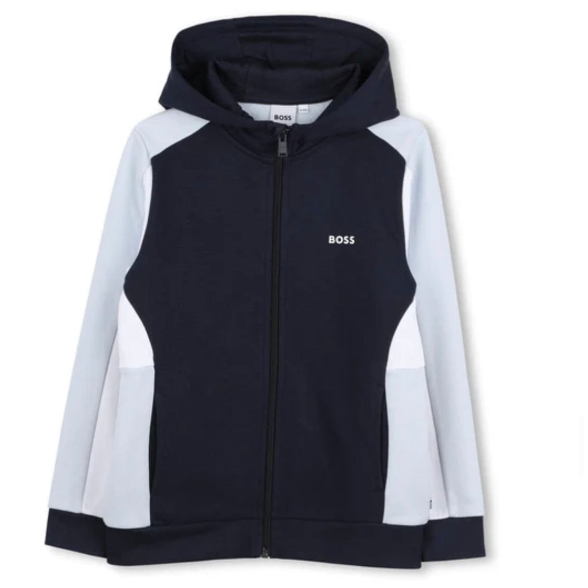 BOSS - Zip Hoodie Colour Block Tracksuit  -  Navy