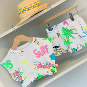 BILLIEBLUSH -Surf Short Set - White