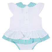 LITTLE A - Kirsty Little Fish Romper - White