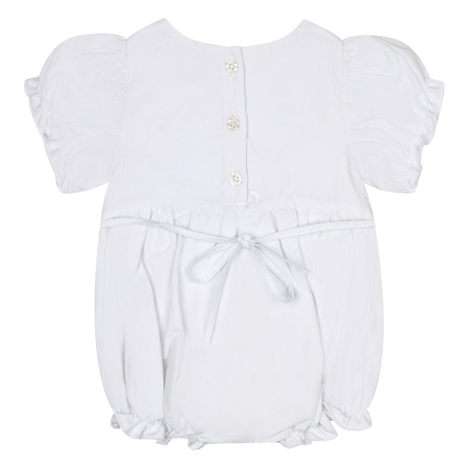 LITTLE A - Joly Pastel Hearts Broderie Andlaise Romper - White