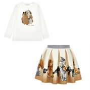 MONNALISA - Lady & The Tramp Skirt Set - Cream