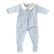 PAZ RODRIGUEZ - Knitted Minino Babygrow - Blue