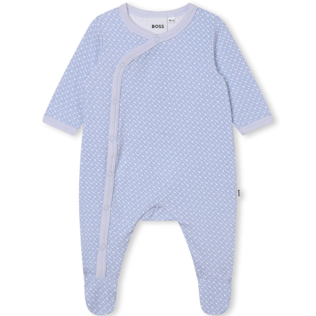 HUGO BOSS - Logo  Babygrow -  Blue