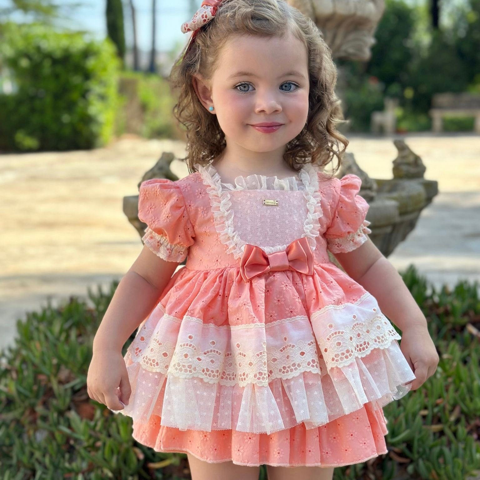LA AMAPOLA - Camelia Baby Dress - Peach