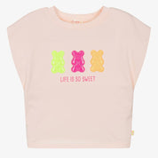 BILLIEBLUSH - Gummy Bear Top & Sequin Short Set - Peach