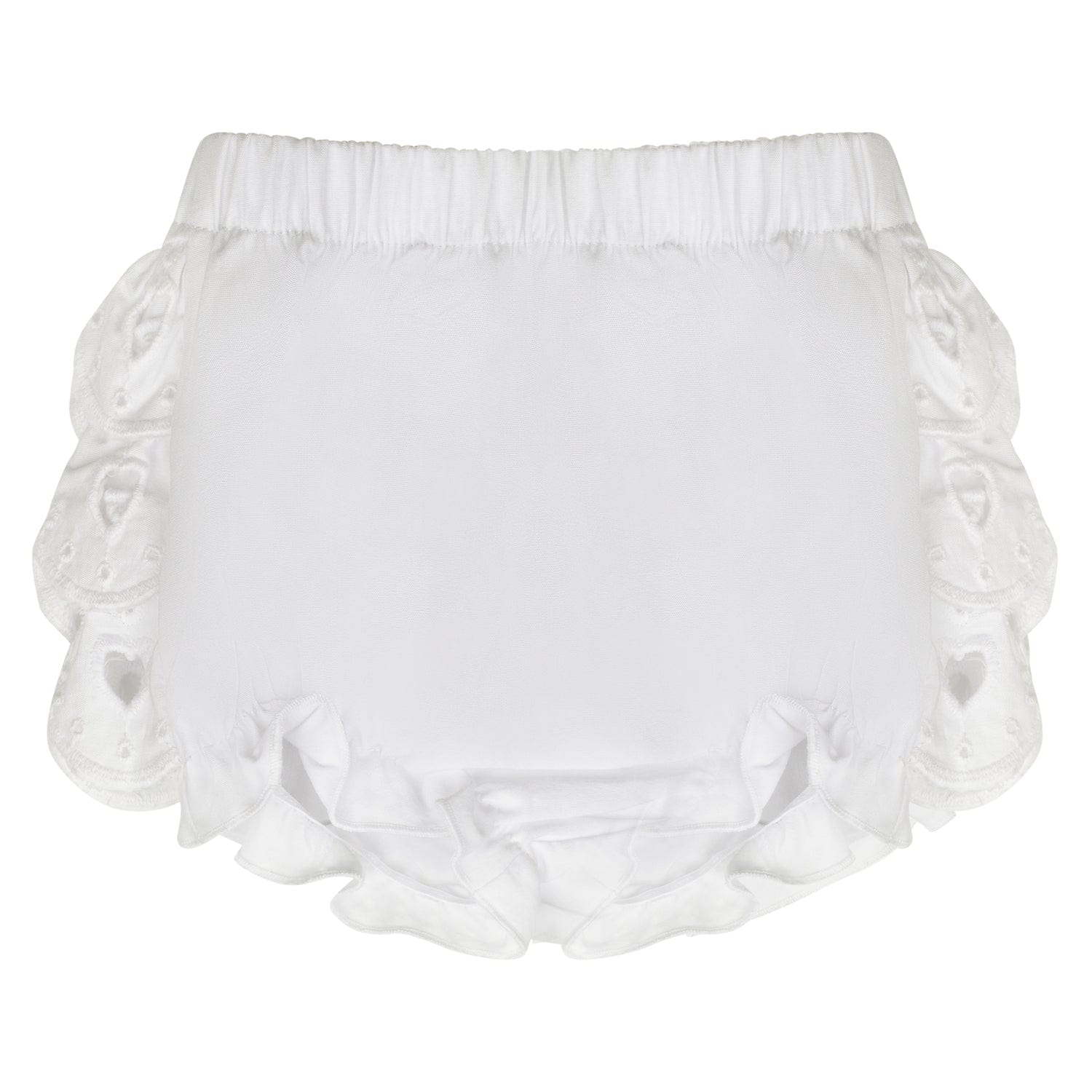 LITTLE A - Juniper Pastel Hearts Broderie Anglaise Dress - White