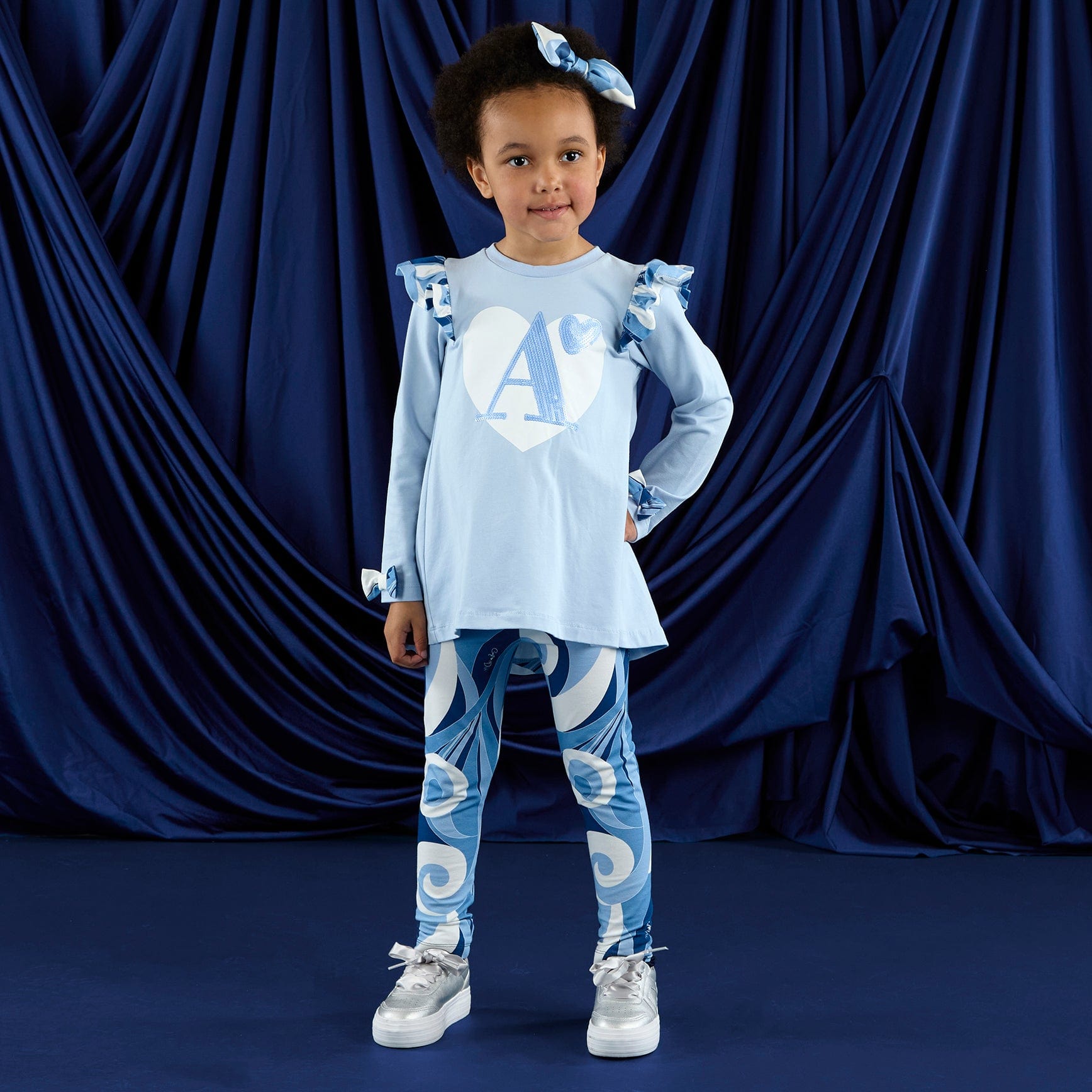 A DEE - Twilight Twirls Nina Swirl Print Legging Set - Powder Blue