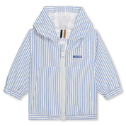 HUGO BOSS - Toddler Stripe Windbreaker Jacket -  White