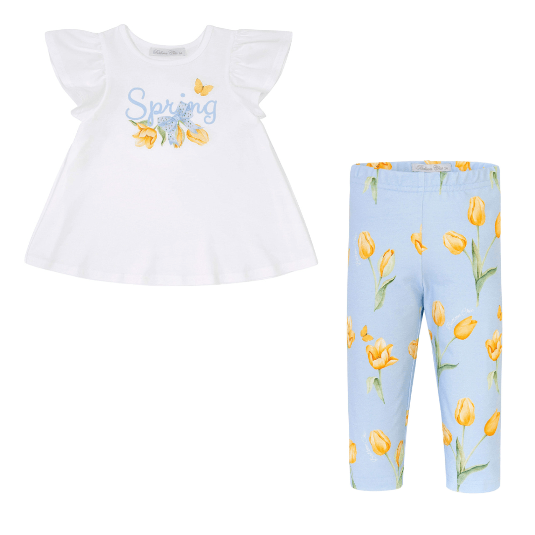 Ensemble Top Et Leggings Tempted Bleu Taille 3T - Neuf Avec étiquettes