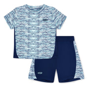 MITCH & SON - Hector JNR Space Dye Poly Short Set - Bright White