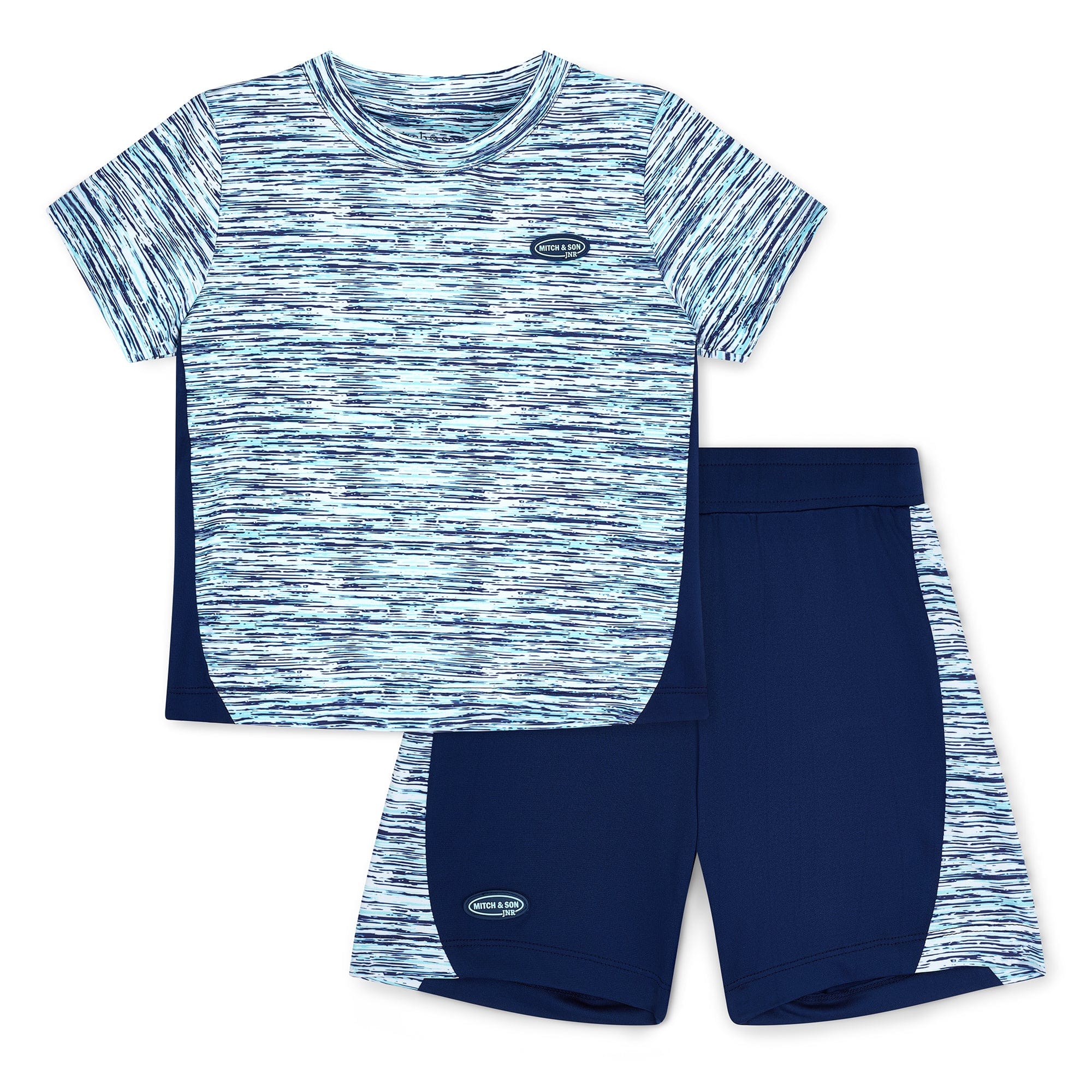 MITCH & SON - Hector JNR Space Dye Poly Short Set - Bright White