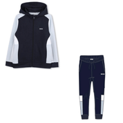 BOSS - Zip Hoodie Colour Block Tracksuit  -  Navy