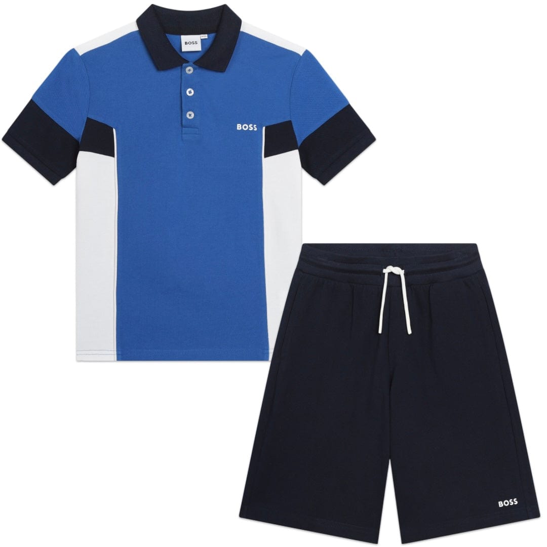 BOSS Polo Short Set Blue