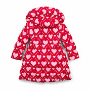 A DEE - Love Story Lauren Heart Print Bow Jacket - Vibrant Red