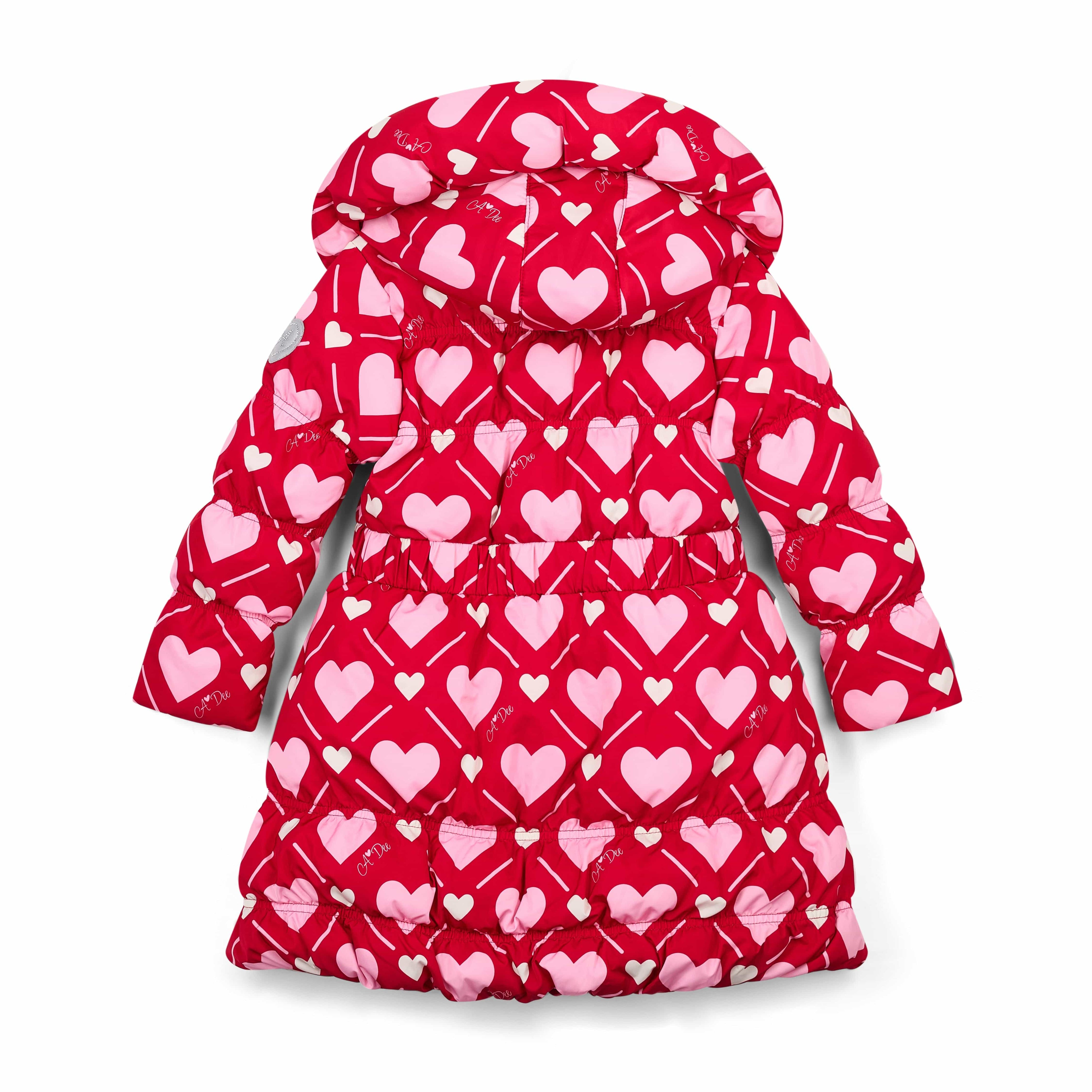 A DEE - Love Story Lauren Heart Print Bow Jacket - Vibrant Red