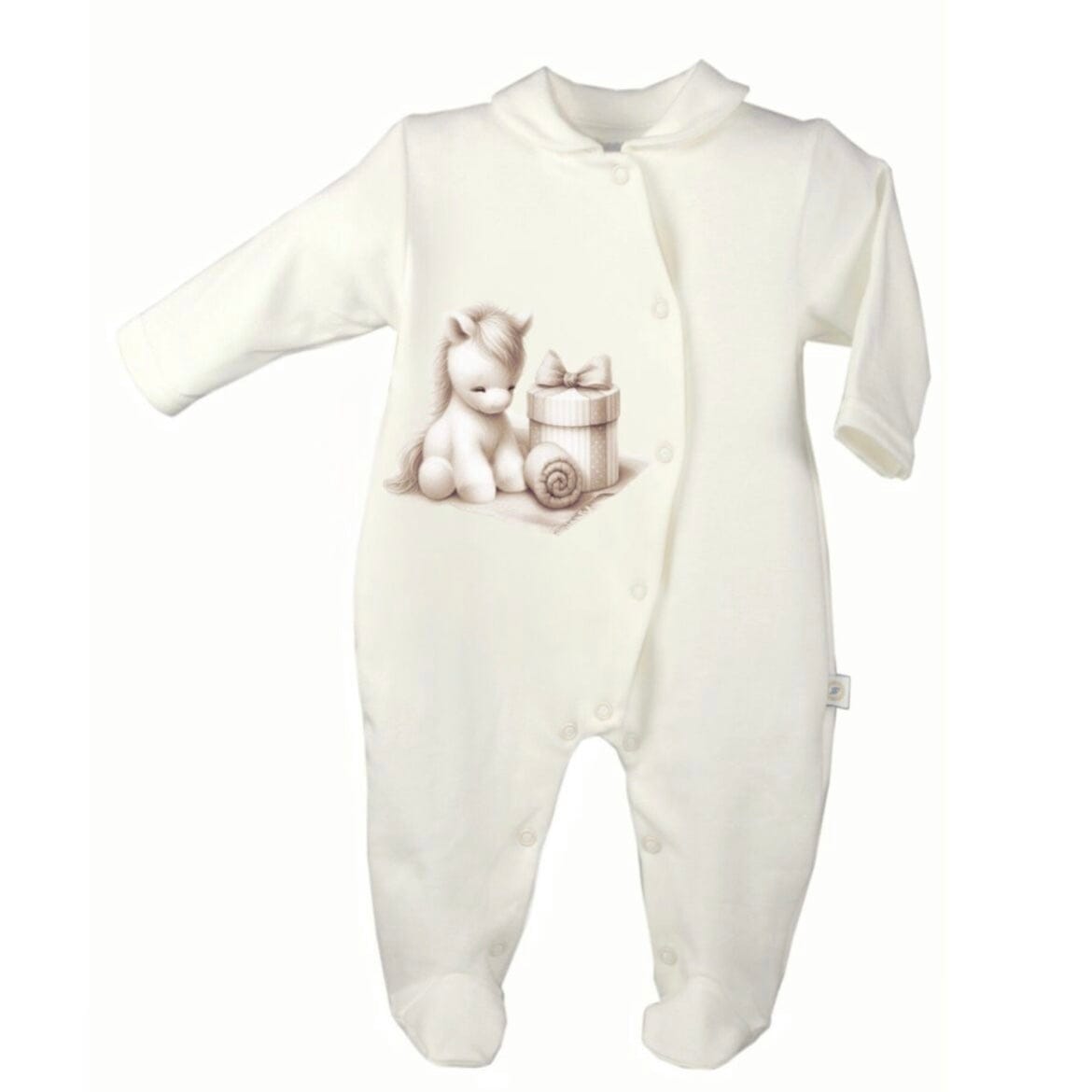 FIRST BABY - Carino Babygrow - Cream