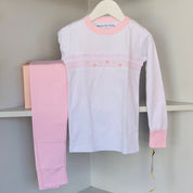 MAGNOLIA BABY - Alice Long Smocked Pyjamas - Pink