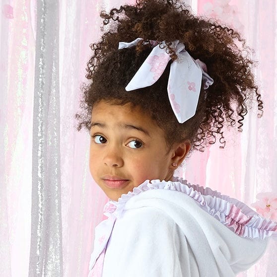 A DEE - Coralina Heavenly Hydrangea Scrunchie - Bright White