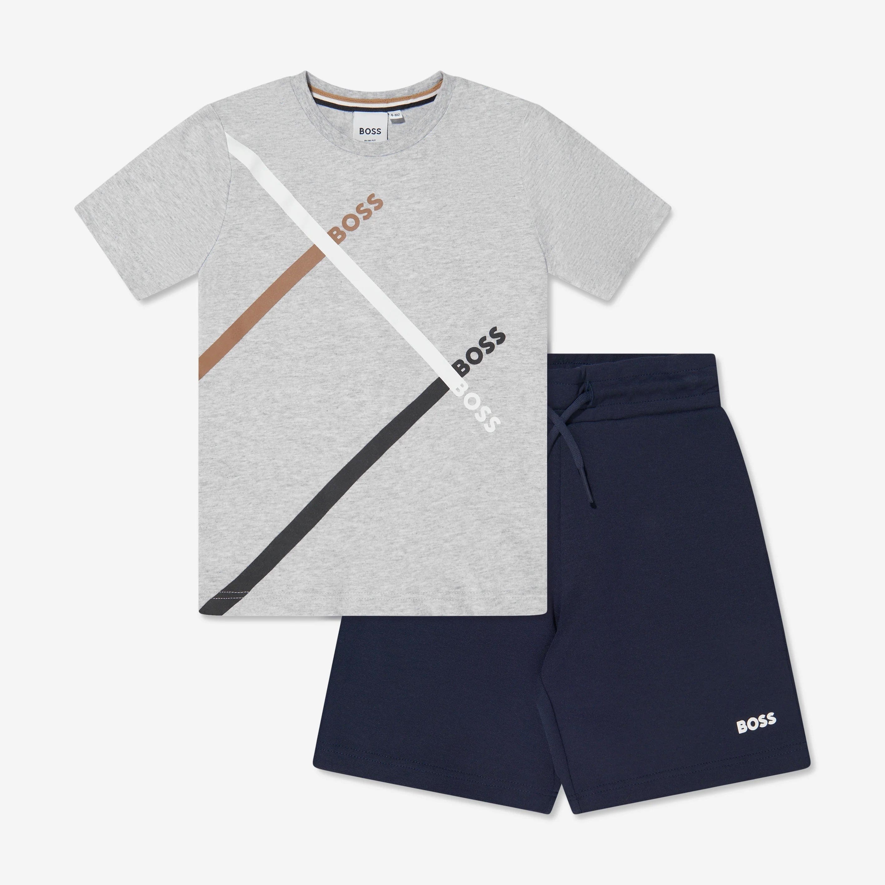 HUGO BOSS - Boss Diagnol Short Set - Grey