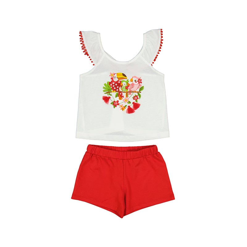 MAYORAL - Bird Short Set - Ruby