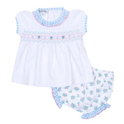 MAGNOLIA BABY - Anna’s Classics Ruffle Smocked Set With Socks - Muti