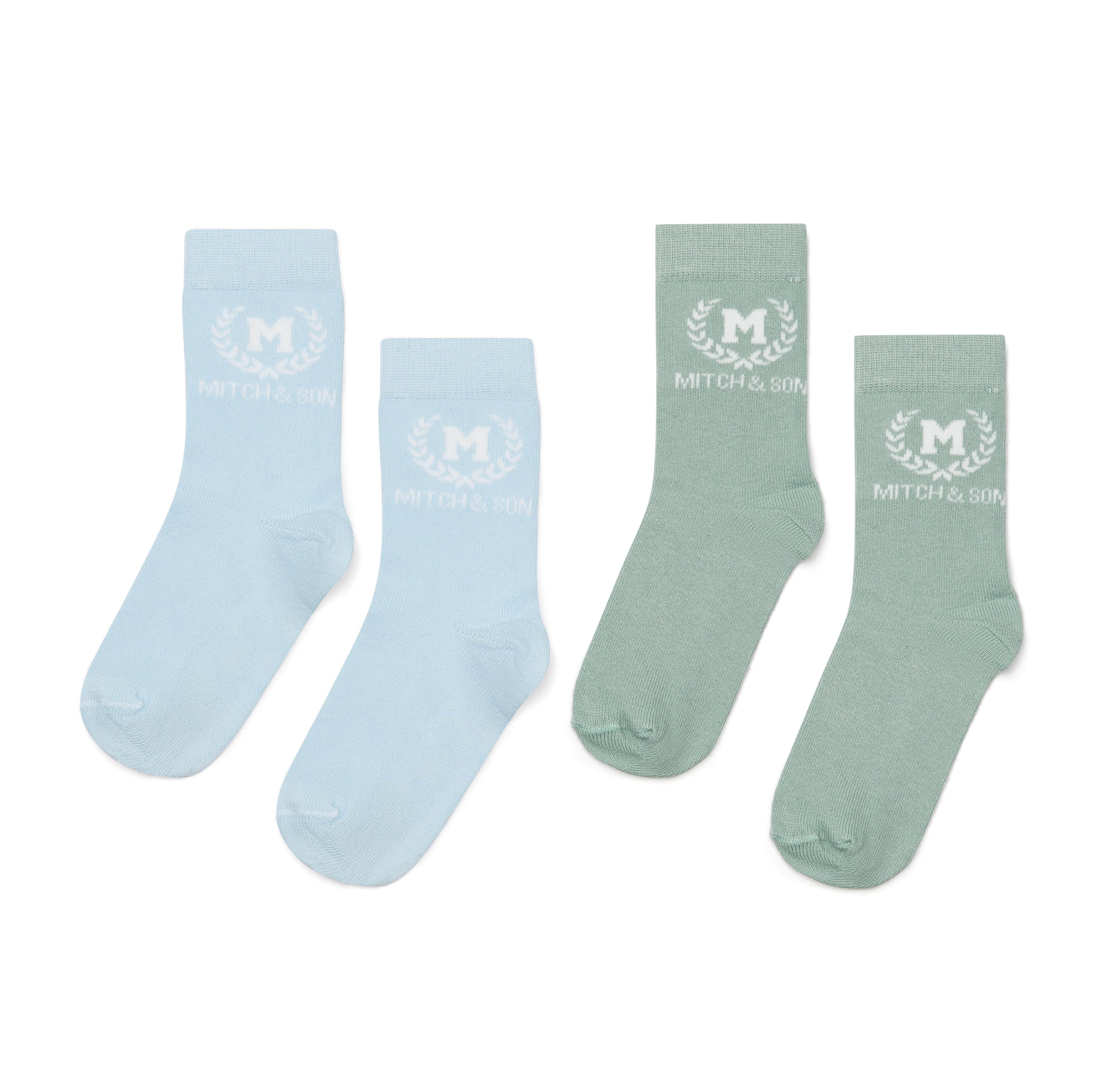 MITCH & SON - Winter Crest Jeremy  2 Pack Socks - Sky Blue