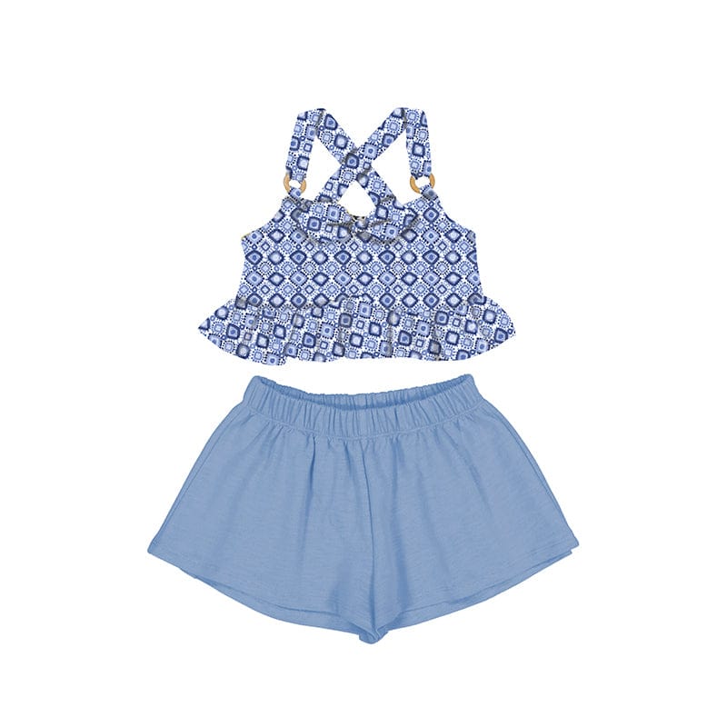 MAYORAL - Cross Back Short Set - Indigo