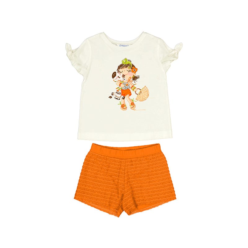 MAYORAL - Flutter Short Set - Orange