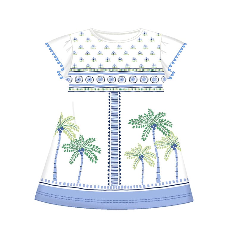 MAYORAL - Palm Tree Dress - Indigo